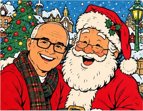 Hand-drawn Christmas comic example